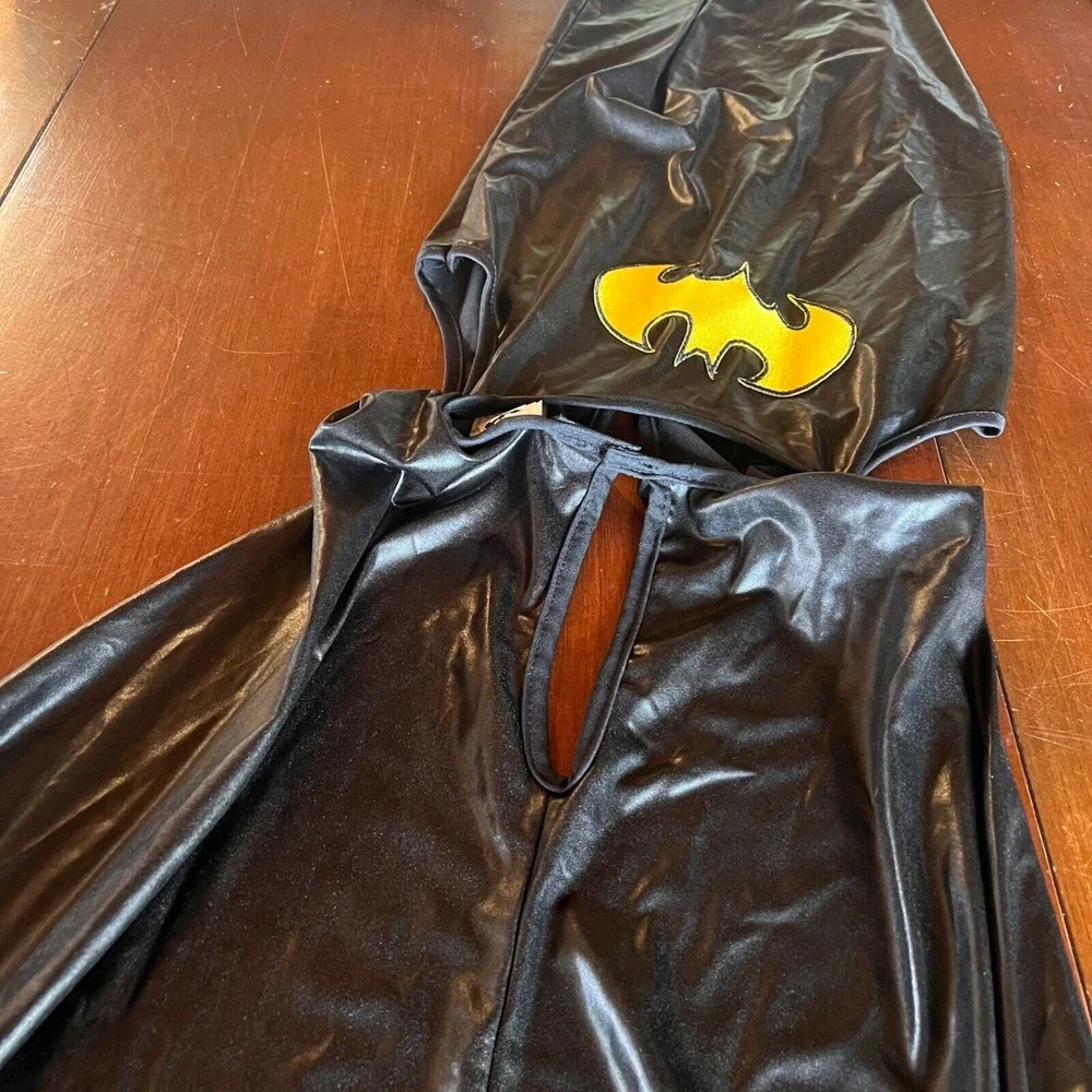 Warner Bros Batgirl Dress Belt Cape Boots Armbands Girl's‎ Size Medium Costume